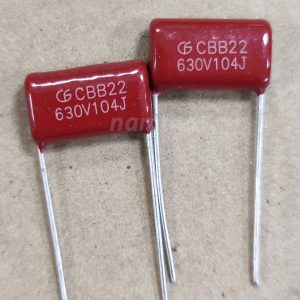 Tụ điện CBB 630V 104J, 0.1uF 630v chính hãng LF chân 15mm