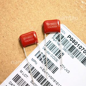 Tụ điện CBB 104J 400V 0.1uF 400v chính hãng LF chân 10mm